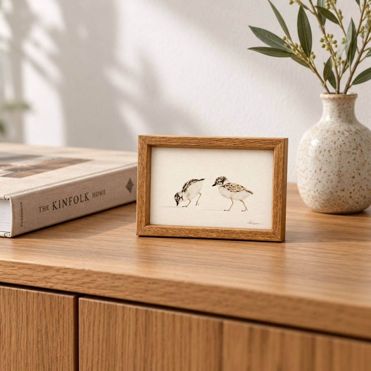 Hooded Plover Chicks - Mini Framed Print
