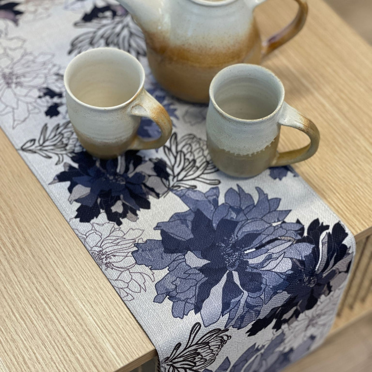 Antique Floral Blue - Table Runner