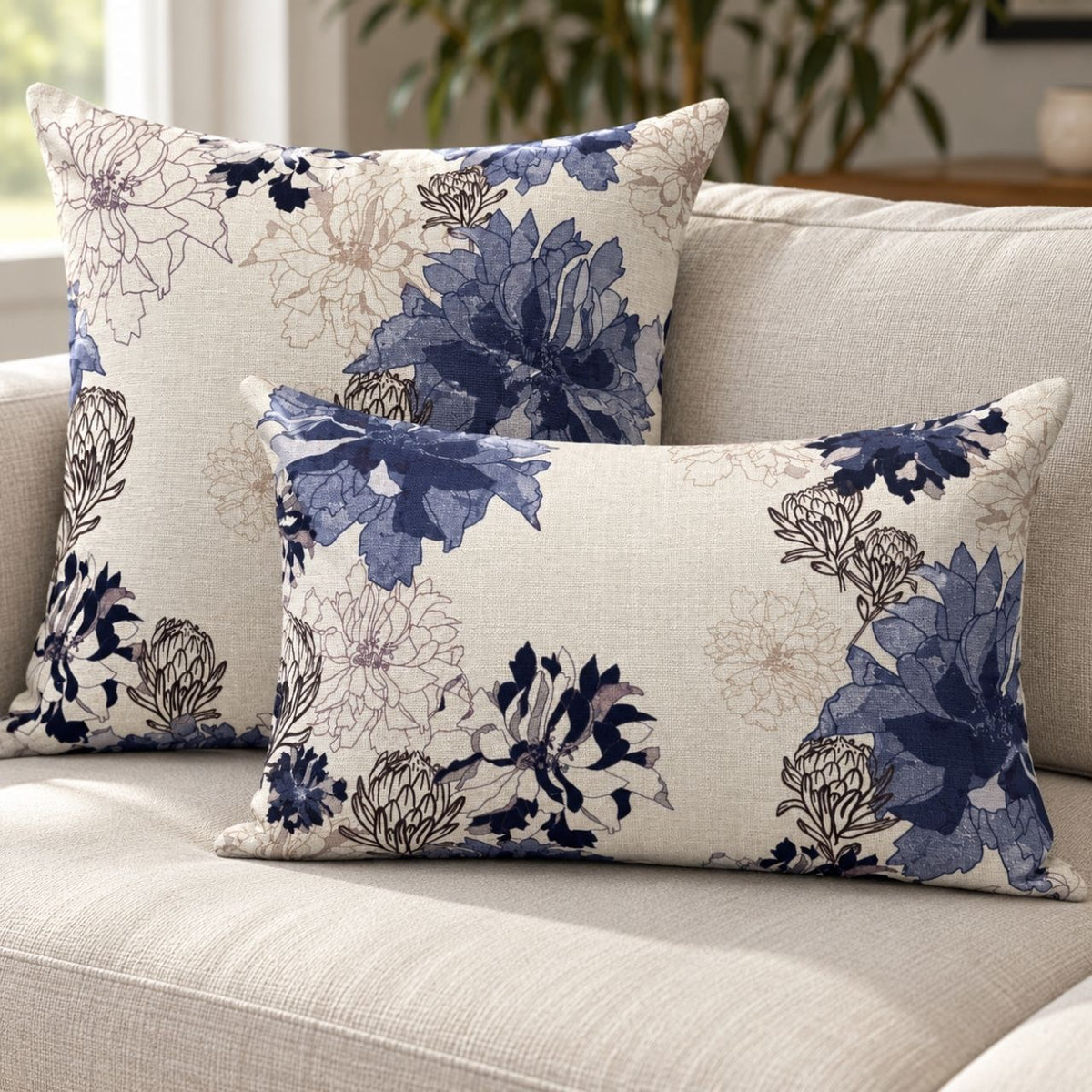Antique Floral Blue - Cushions