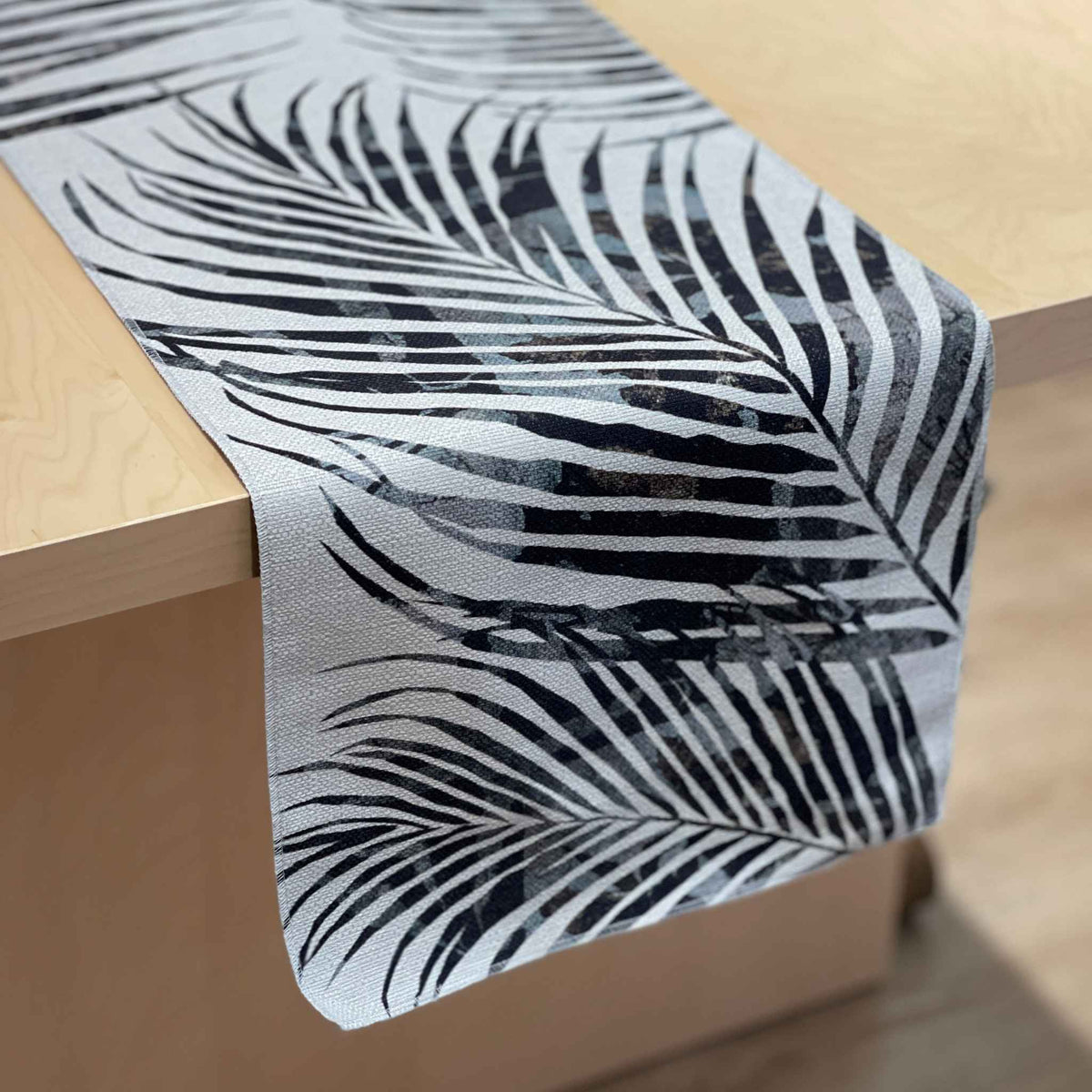 palm leaf watercolour runner 